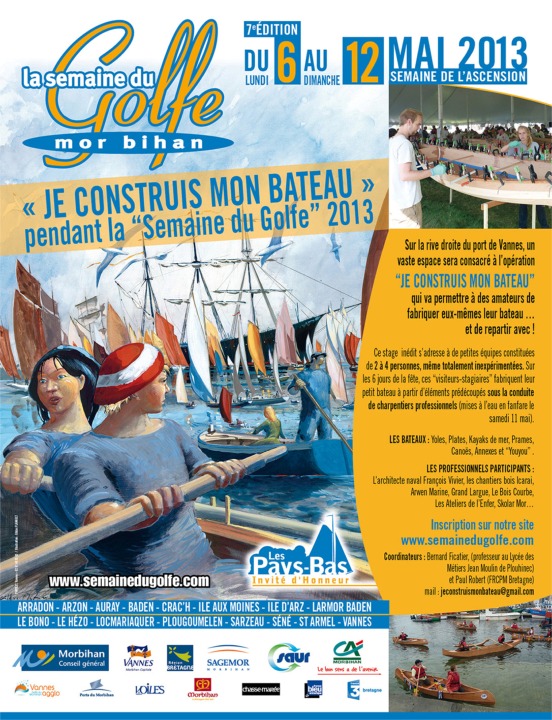 Si vous n'êtes pas encore inscrit à "Je construis mon bateau" pendant la Semaine du Golfe, dépêchez vous, il ne reste plus que quelques places ! Allez vite vous inscrire sur le site de la Semaine du Golfe. 